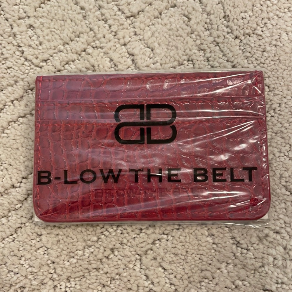 B-low The Belt Red CROC CARD CASE